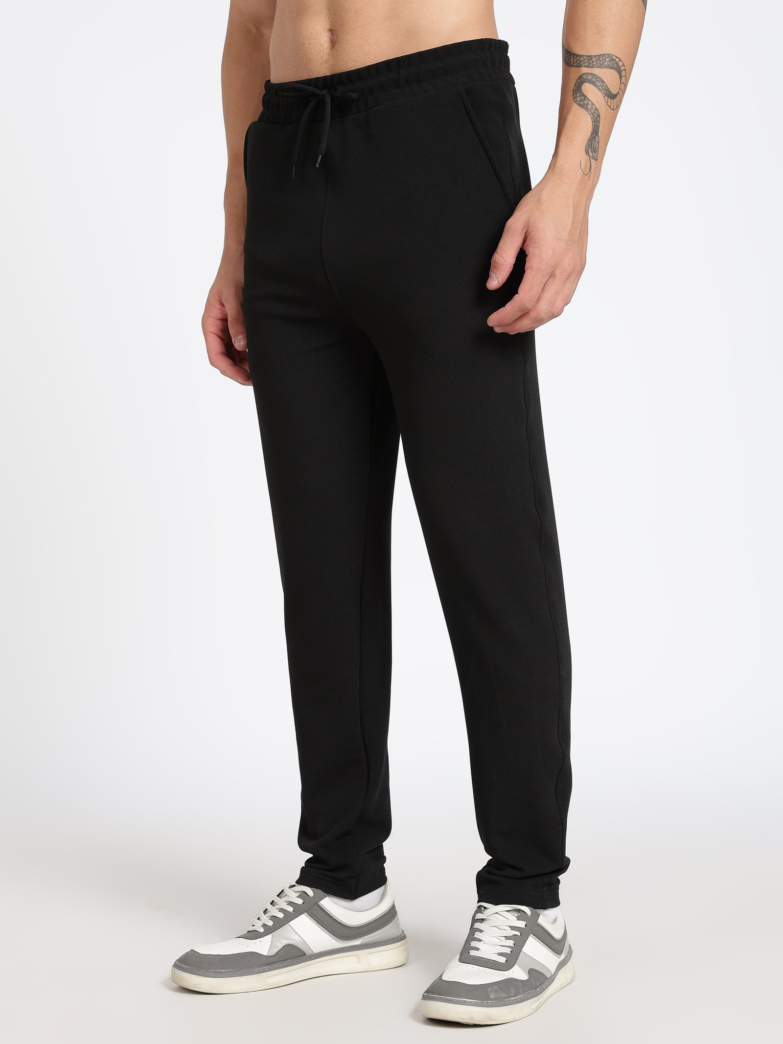 Black Ottoman Men's Track Pants