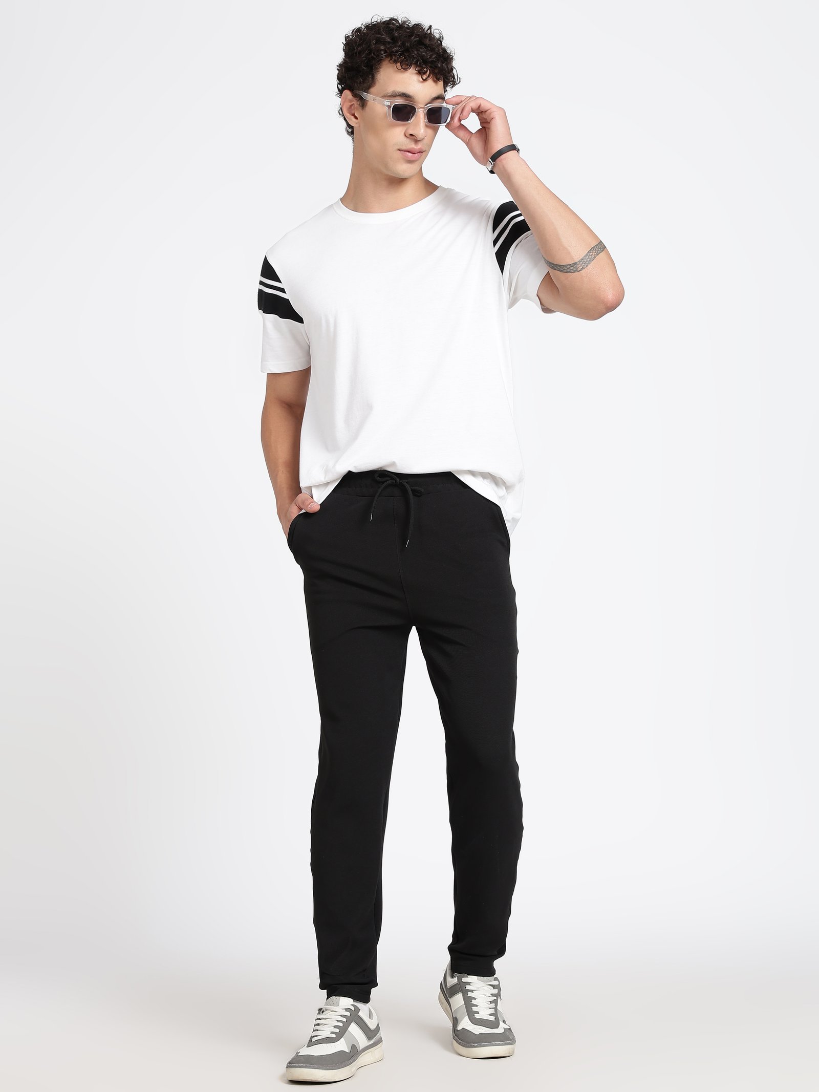 Black Ottoman Men's Track Pants