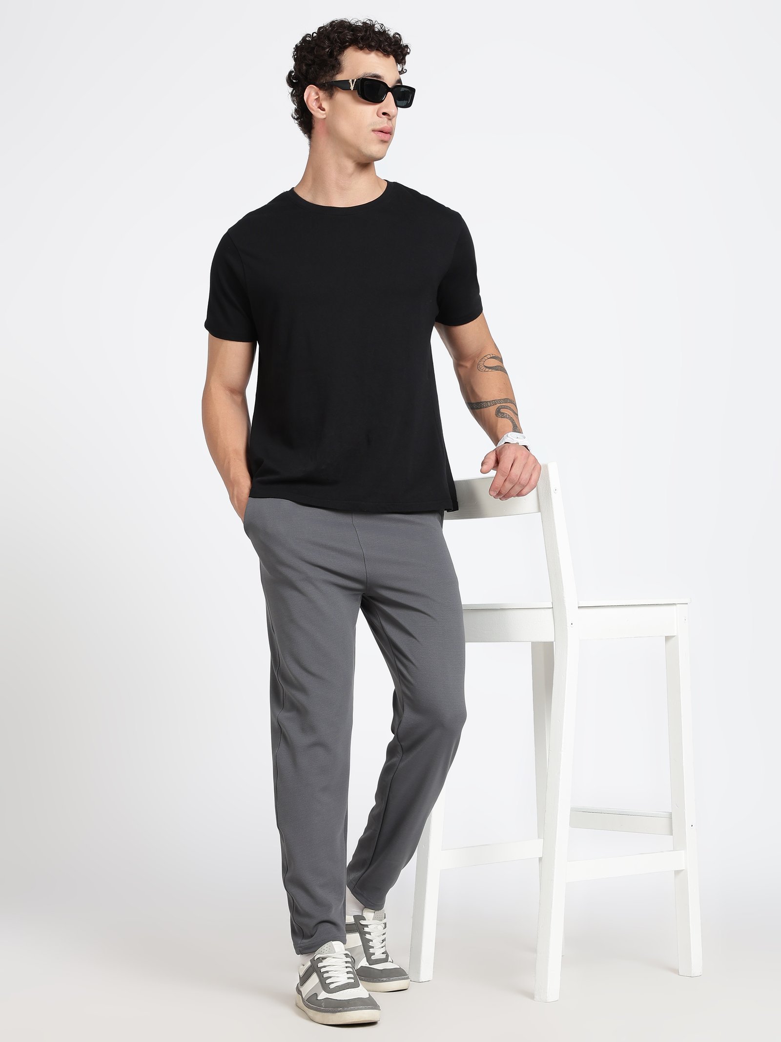 Dark Grey Ottoman Men's Track Pants
