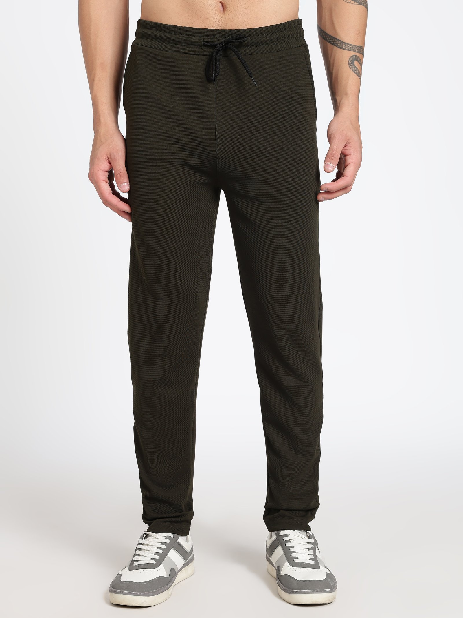 Olive Green Ottoman Men's Track Pants