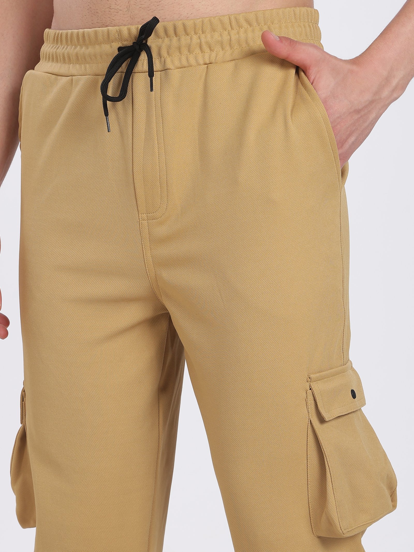 Lycra Cargo Pants With Five Pocket (SANDAL)