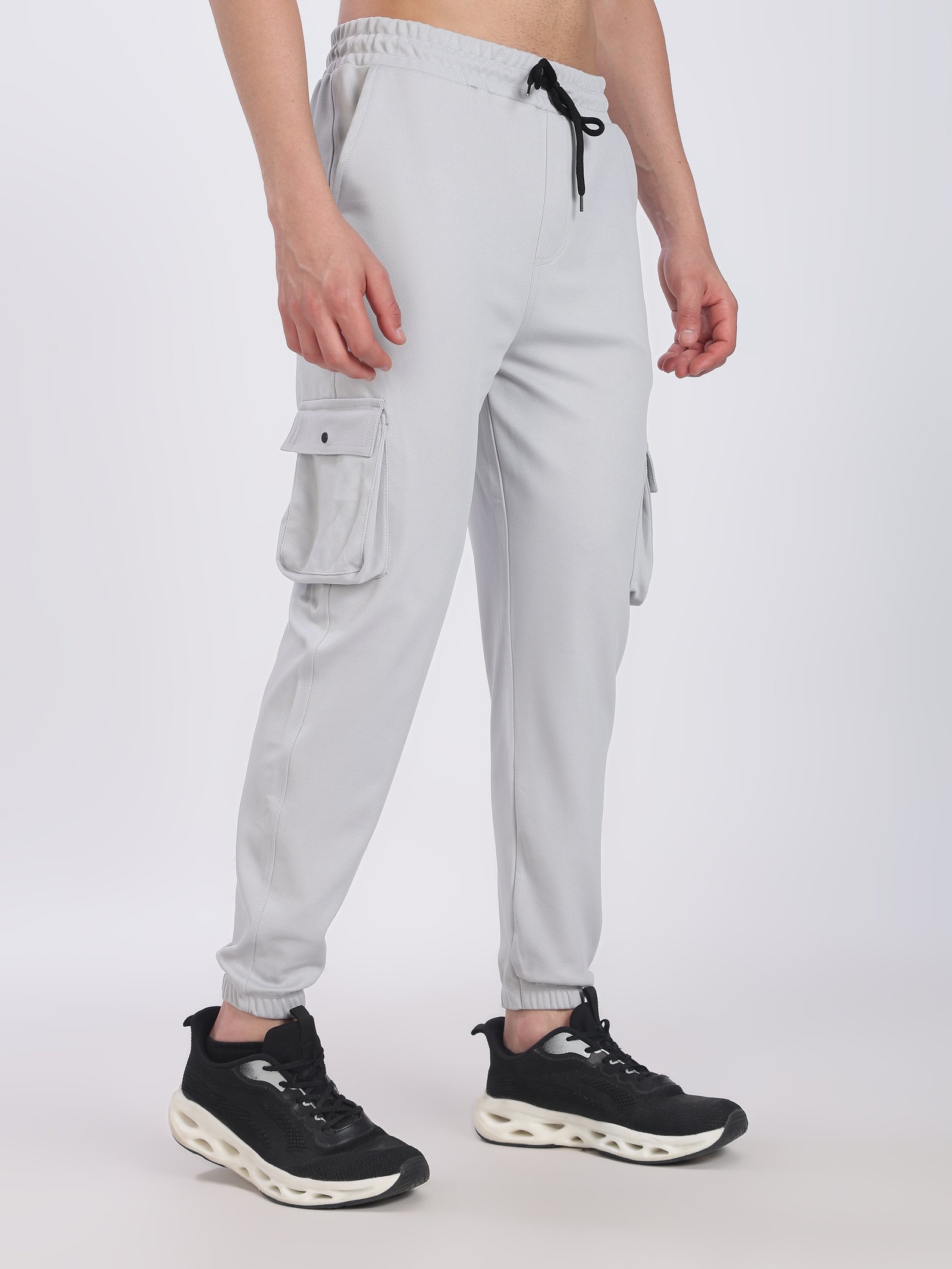 Lycra Cargo Pants With Five Pocket (Grey)