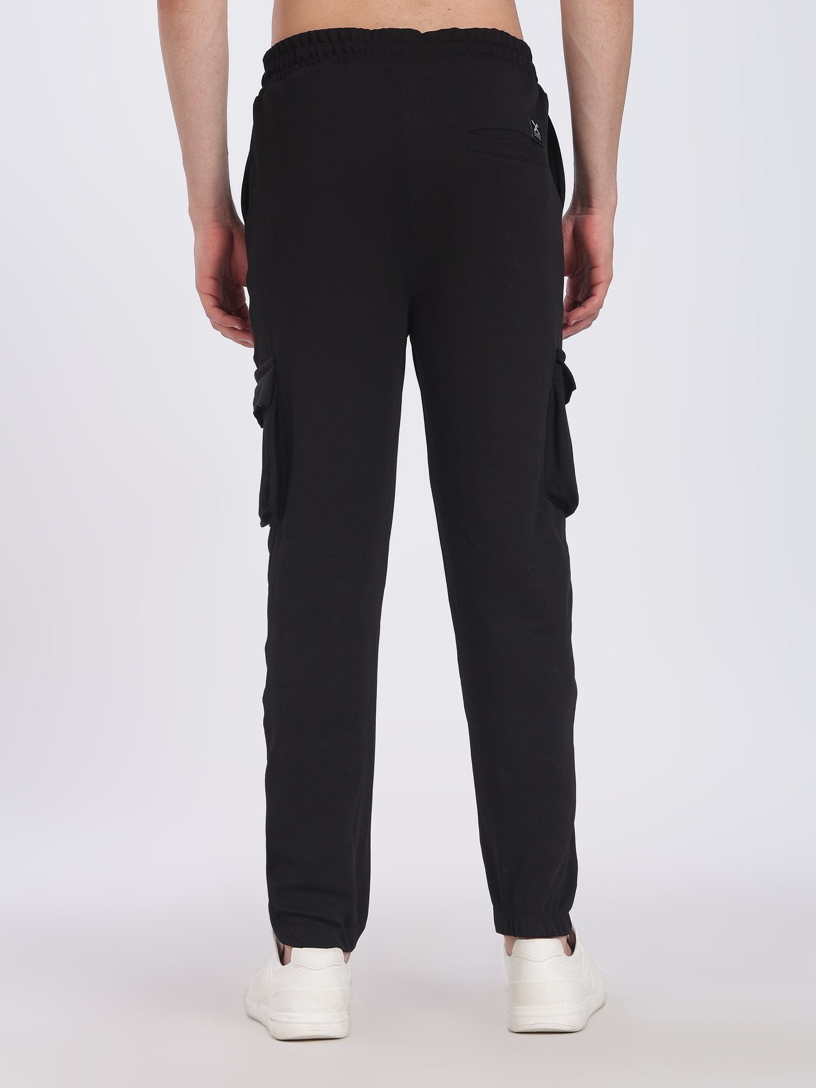 Lycra Cargo Pants With Five Pocket (Black)