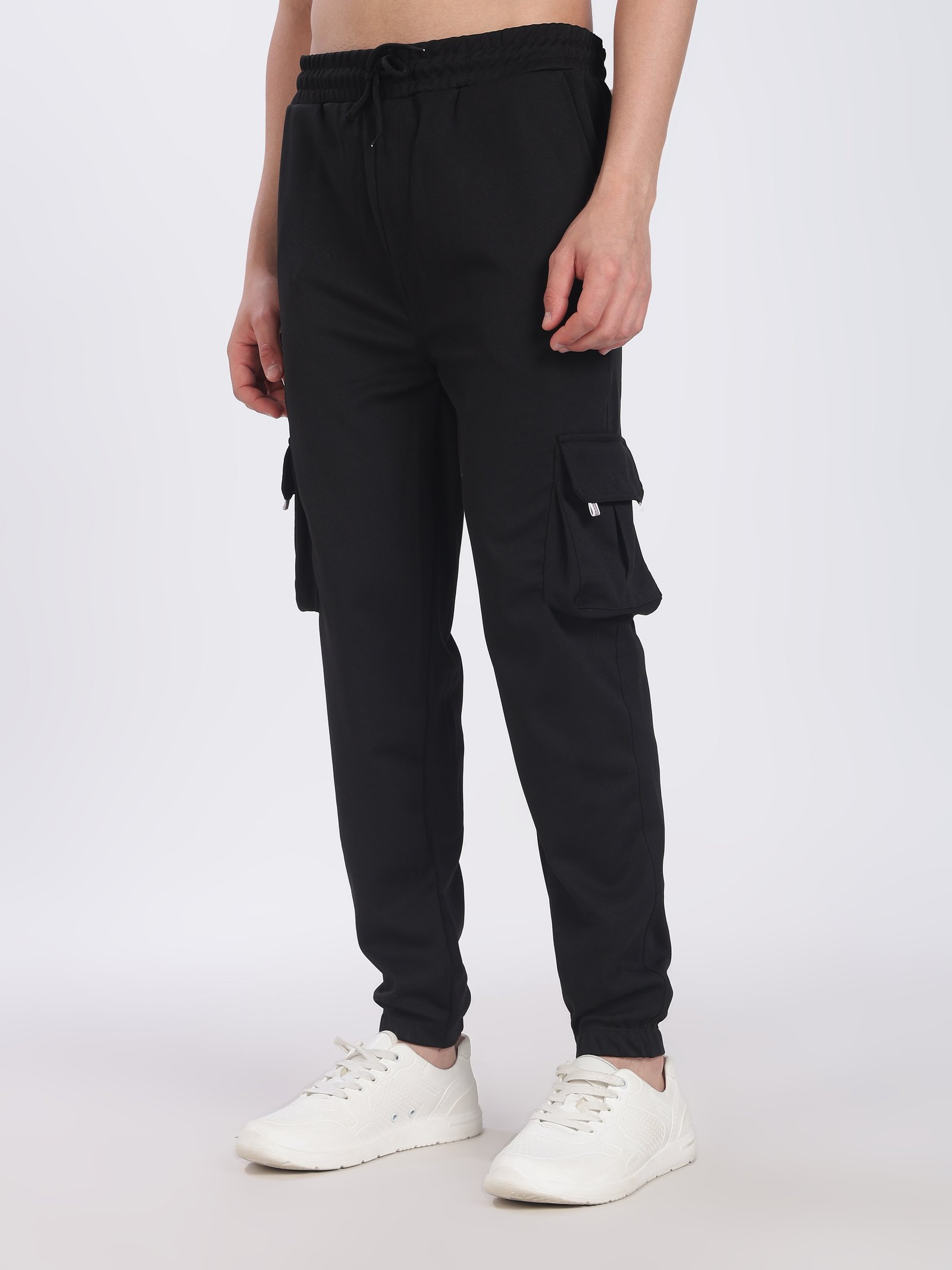 Lycra 6 Pocket Cargo Pant (Black)