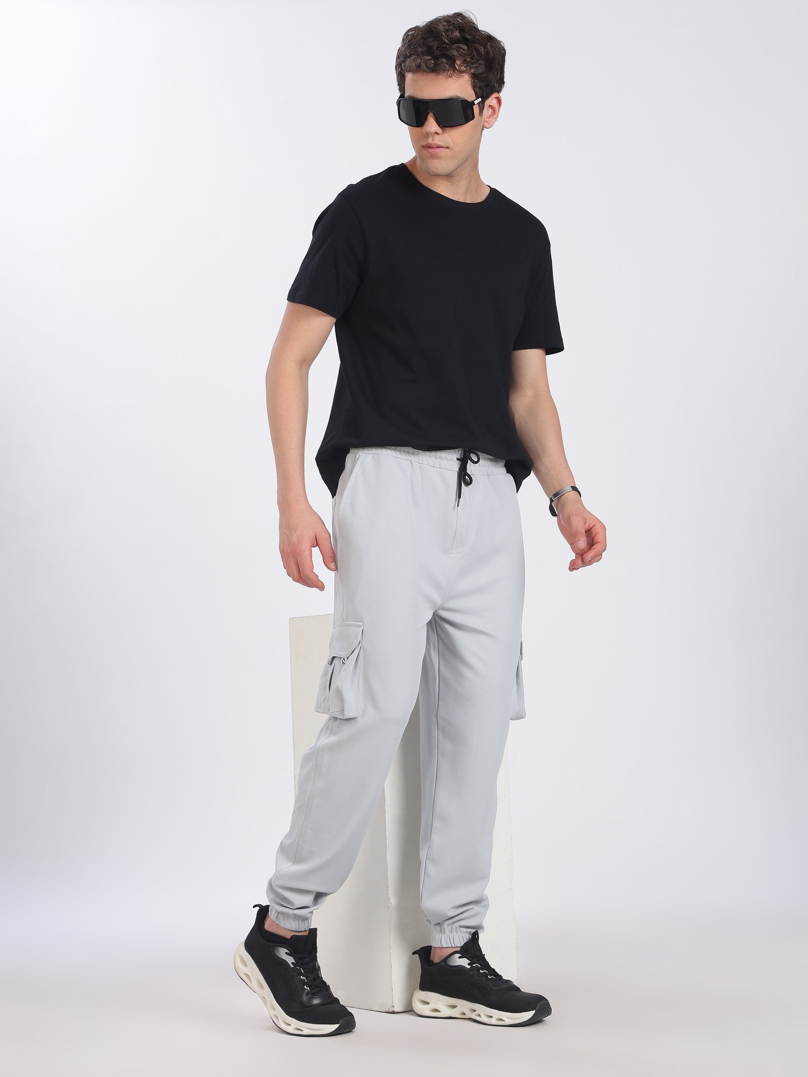 Lycra 6 Pocket Cargo Pant (LIght Grey)
