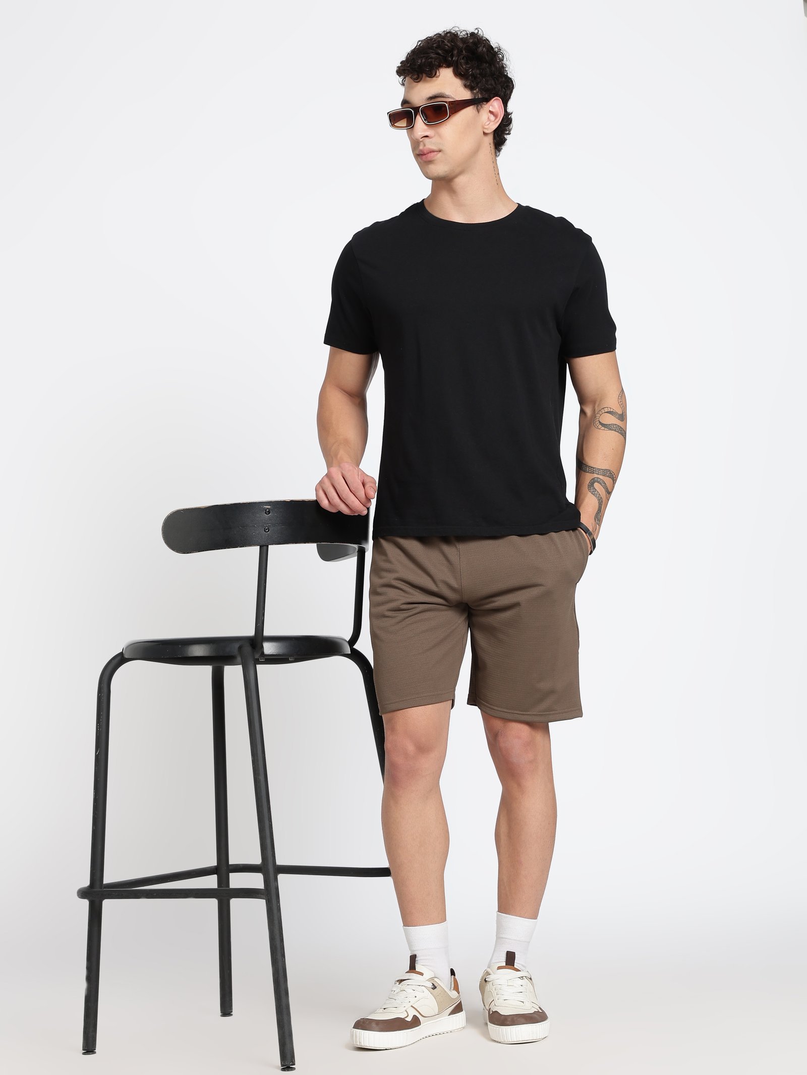 Polyester Shorts(Dark Sandal)