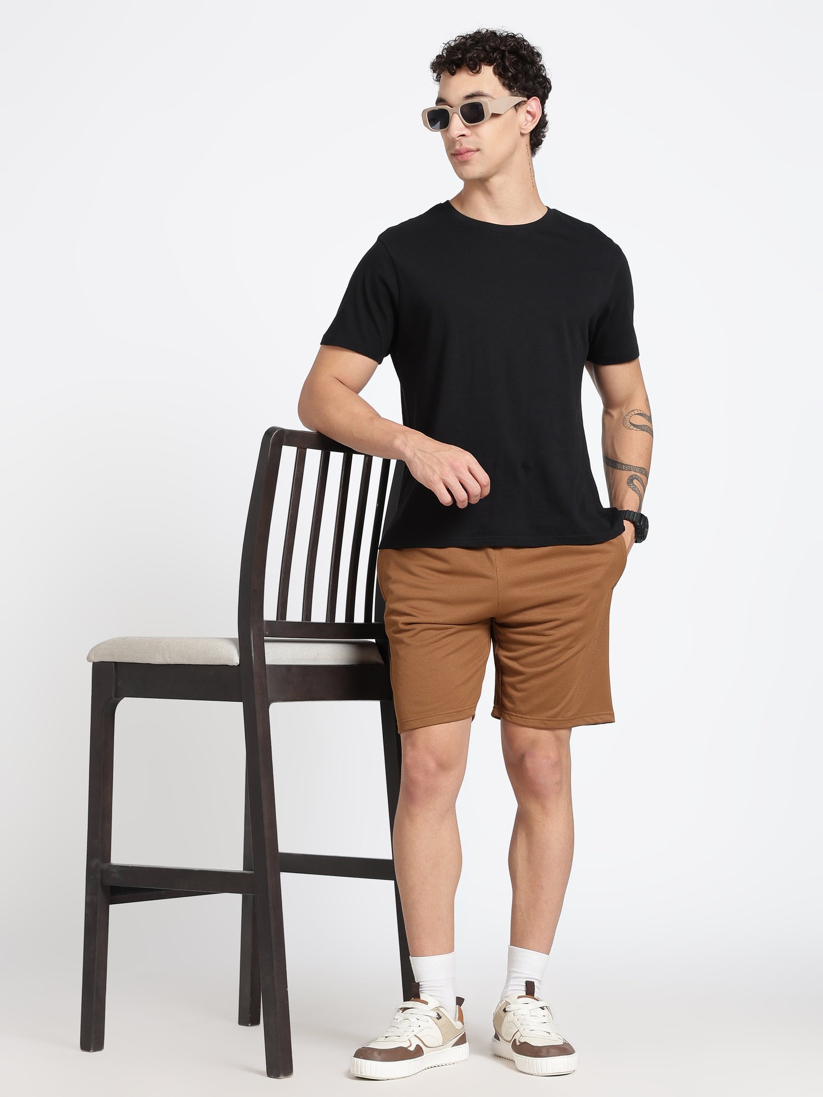 Polyester Shorts(Brown)