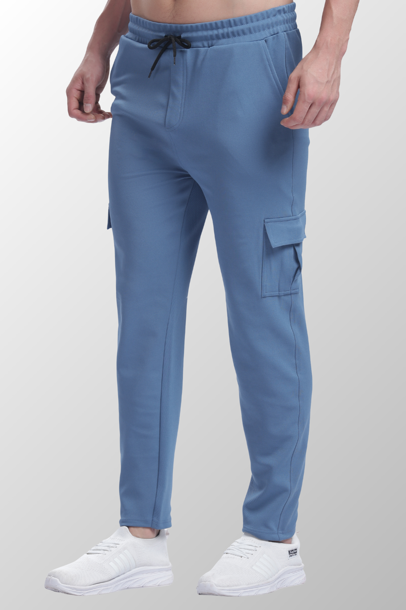 Lycra Cargo Pant Five Pocket (Olive Blue)