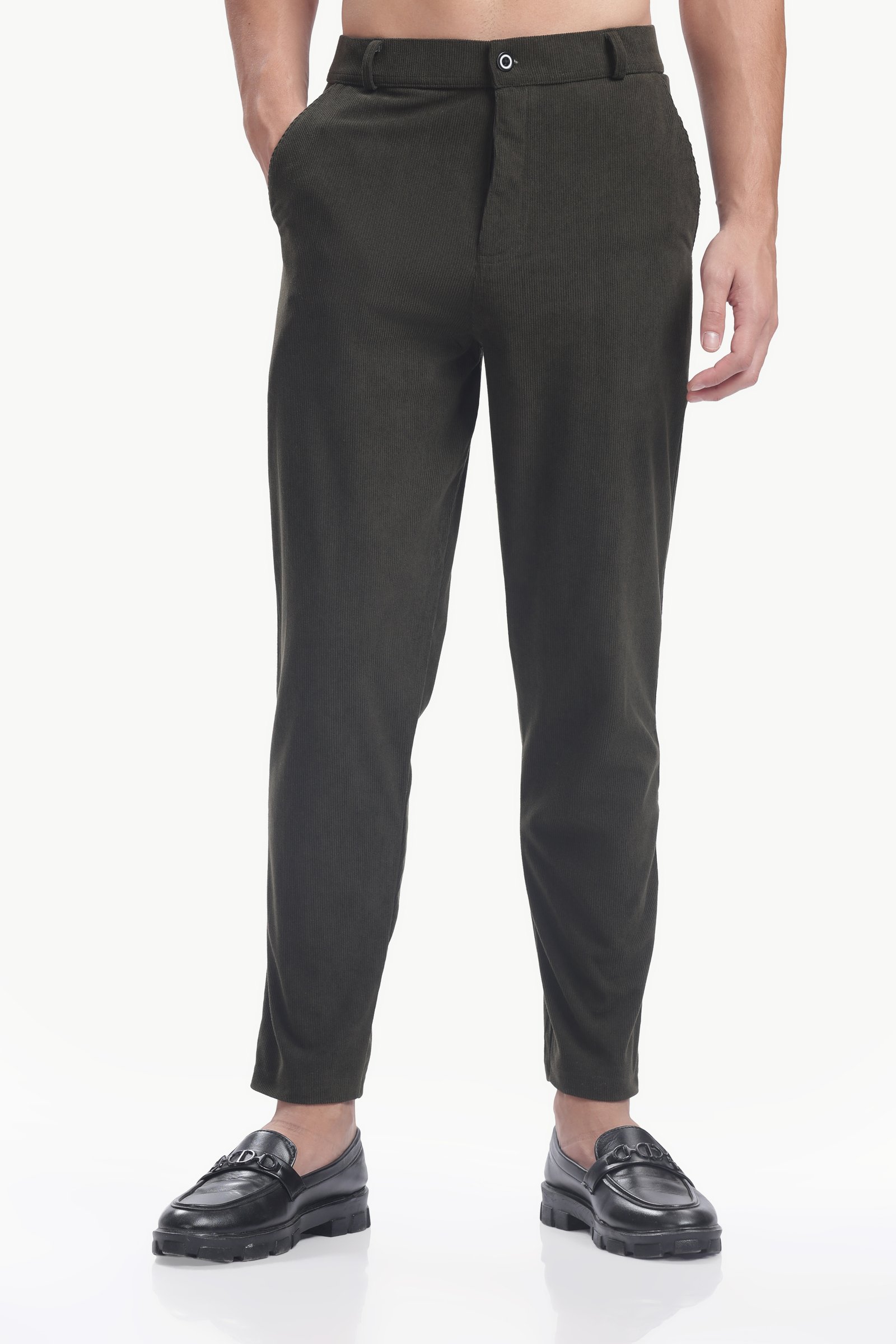 Corduroy Formal Phant(Olive Green)