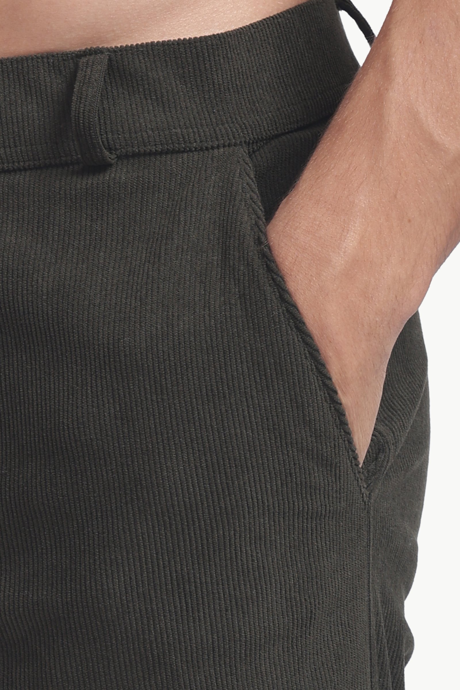 Corduroy Formal Phant(Olive Green)