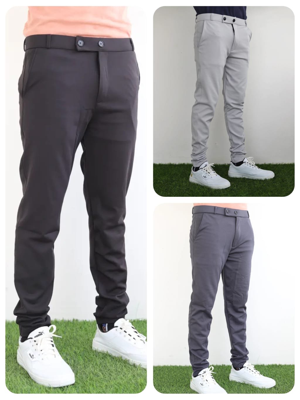 Formal Pant 3 Combo (Black,Lite grey,Dark grey)