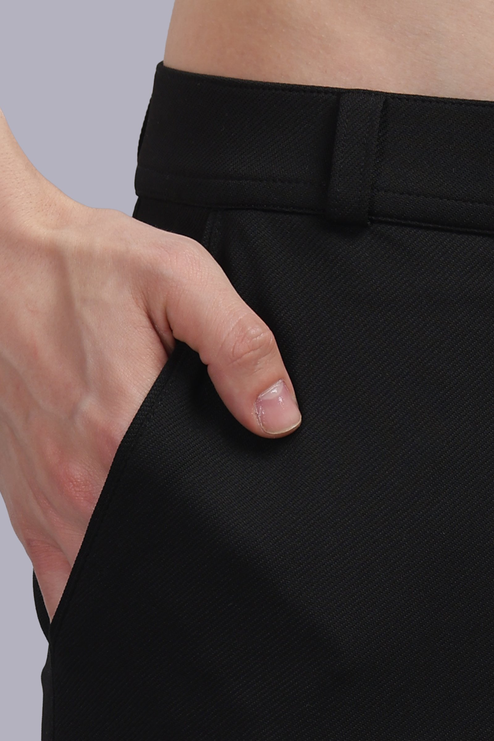 Lycra Formal Pant for Men (Black)