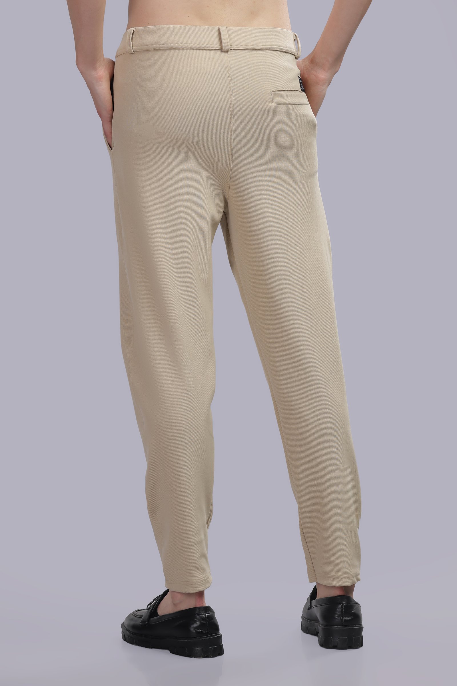 Lycra Formal Pant for Men (Light Sandal)