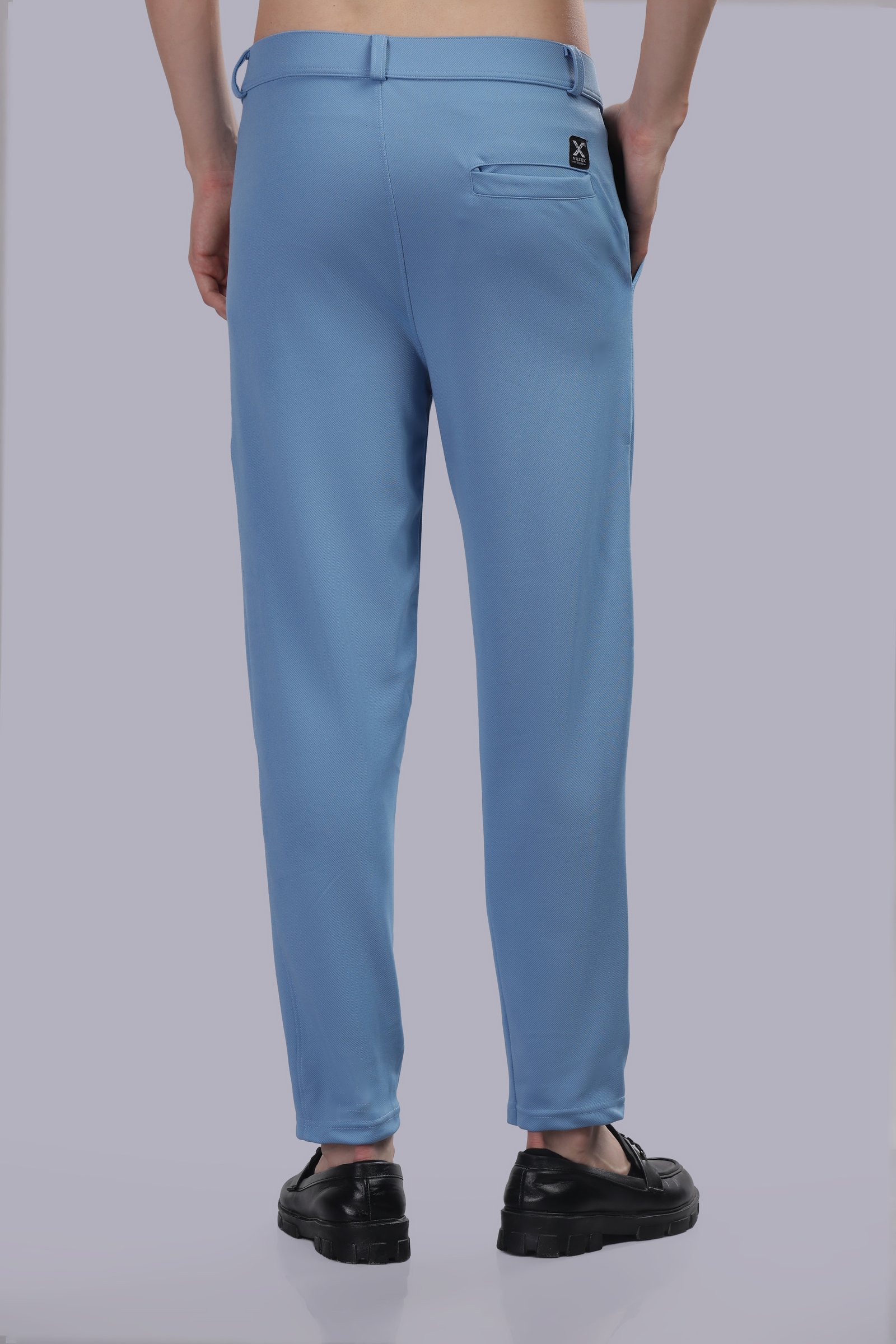 Lycra Formal Pant for Men (Blue)