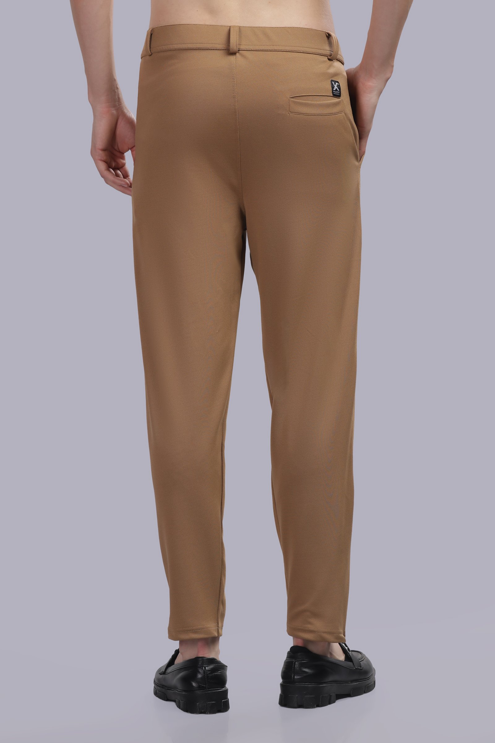 Lycra Formal Pant for Men (Brown)
