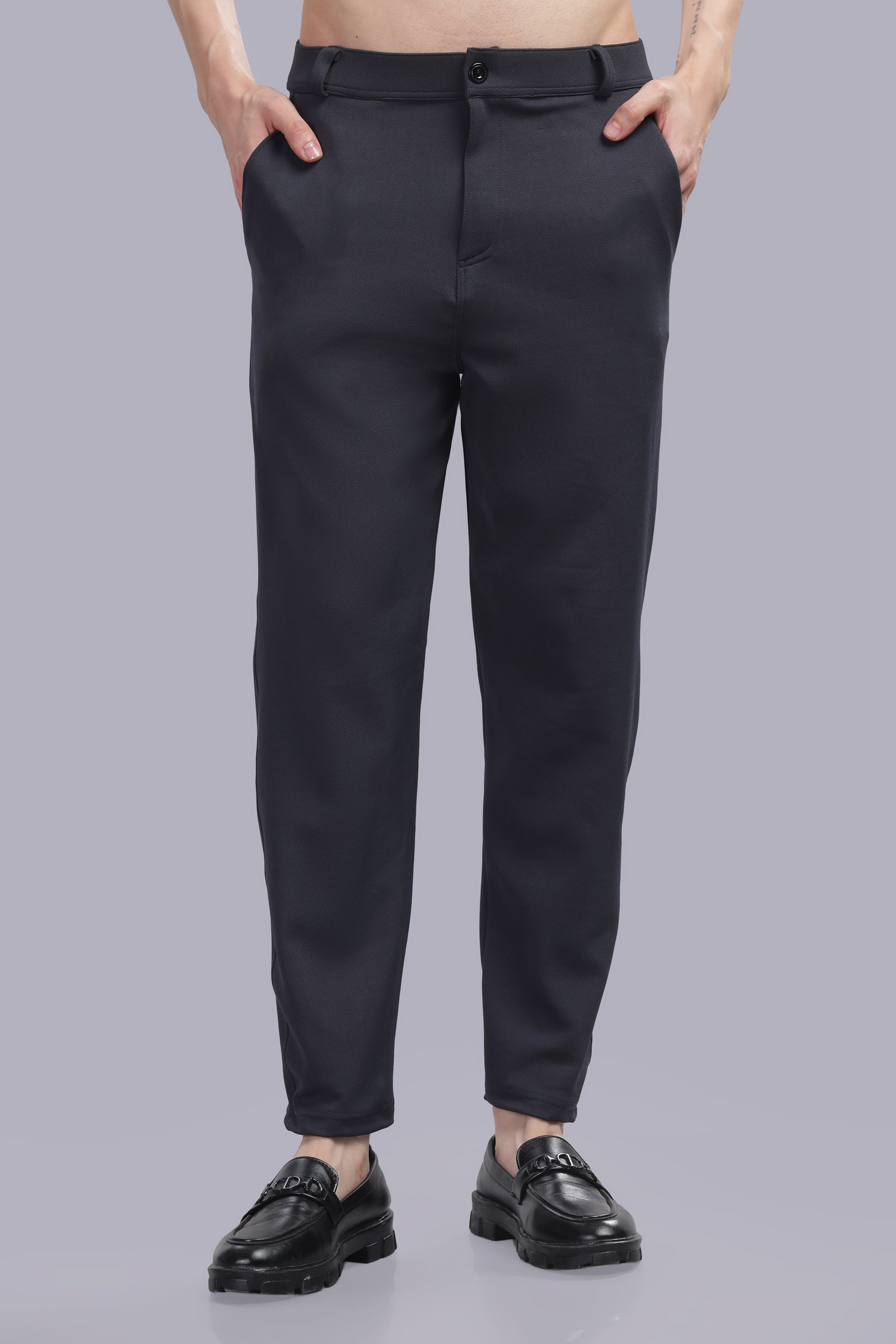 Lycra Formal Pant for Men (Dark Grey)