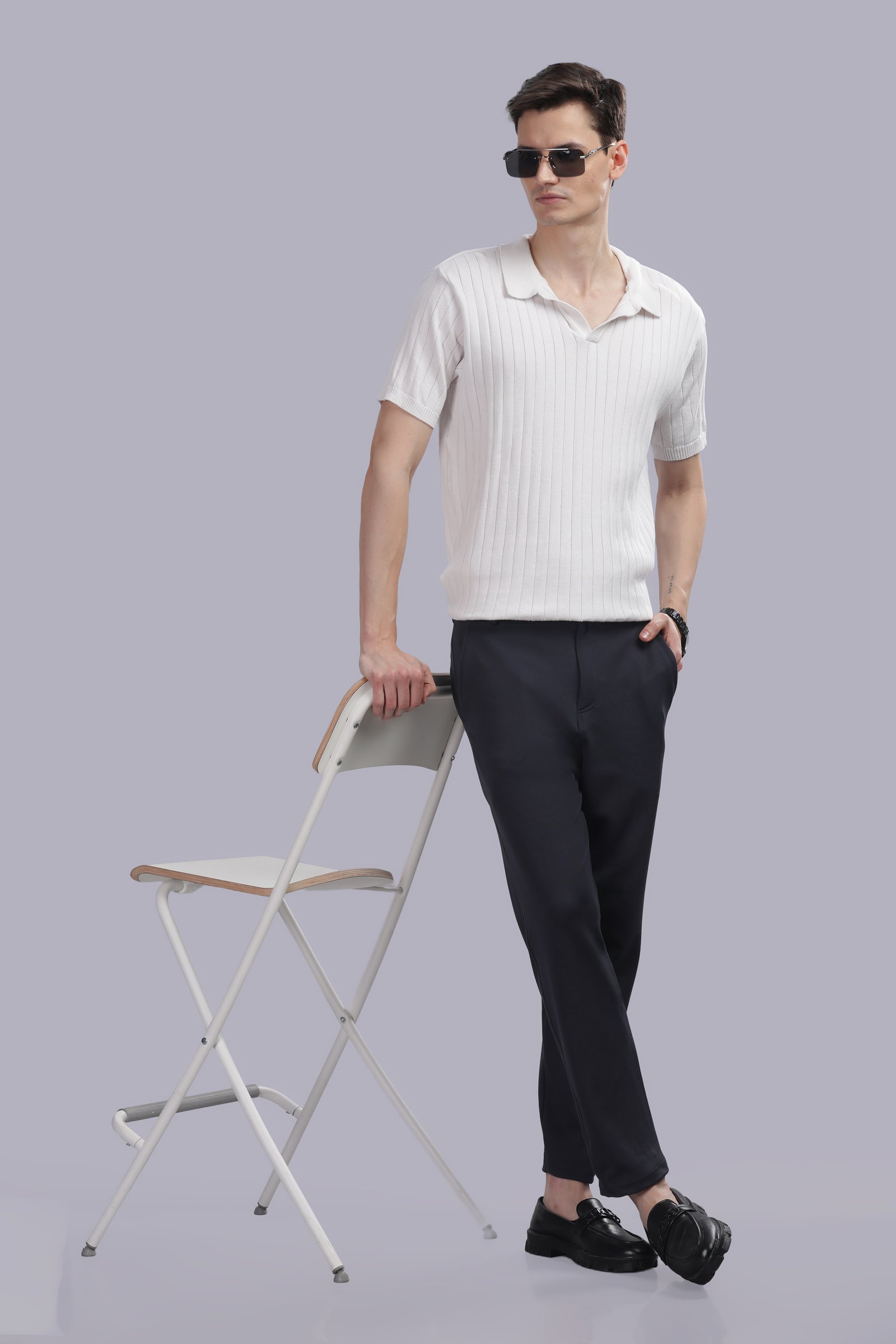 Lycra Formal Pant for Men (Dark Grey)