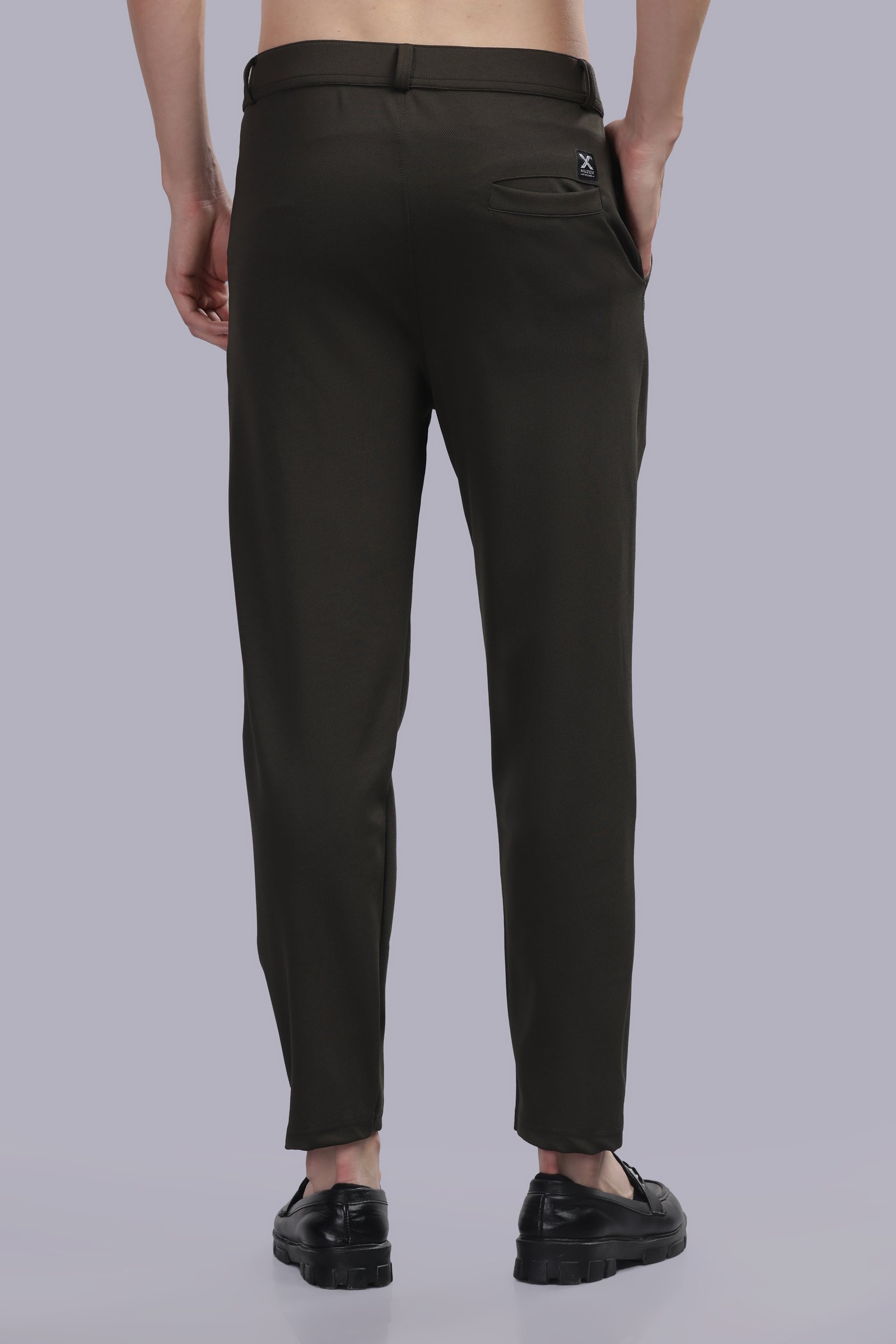 Lycra Formal Pant for Men (olive green)