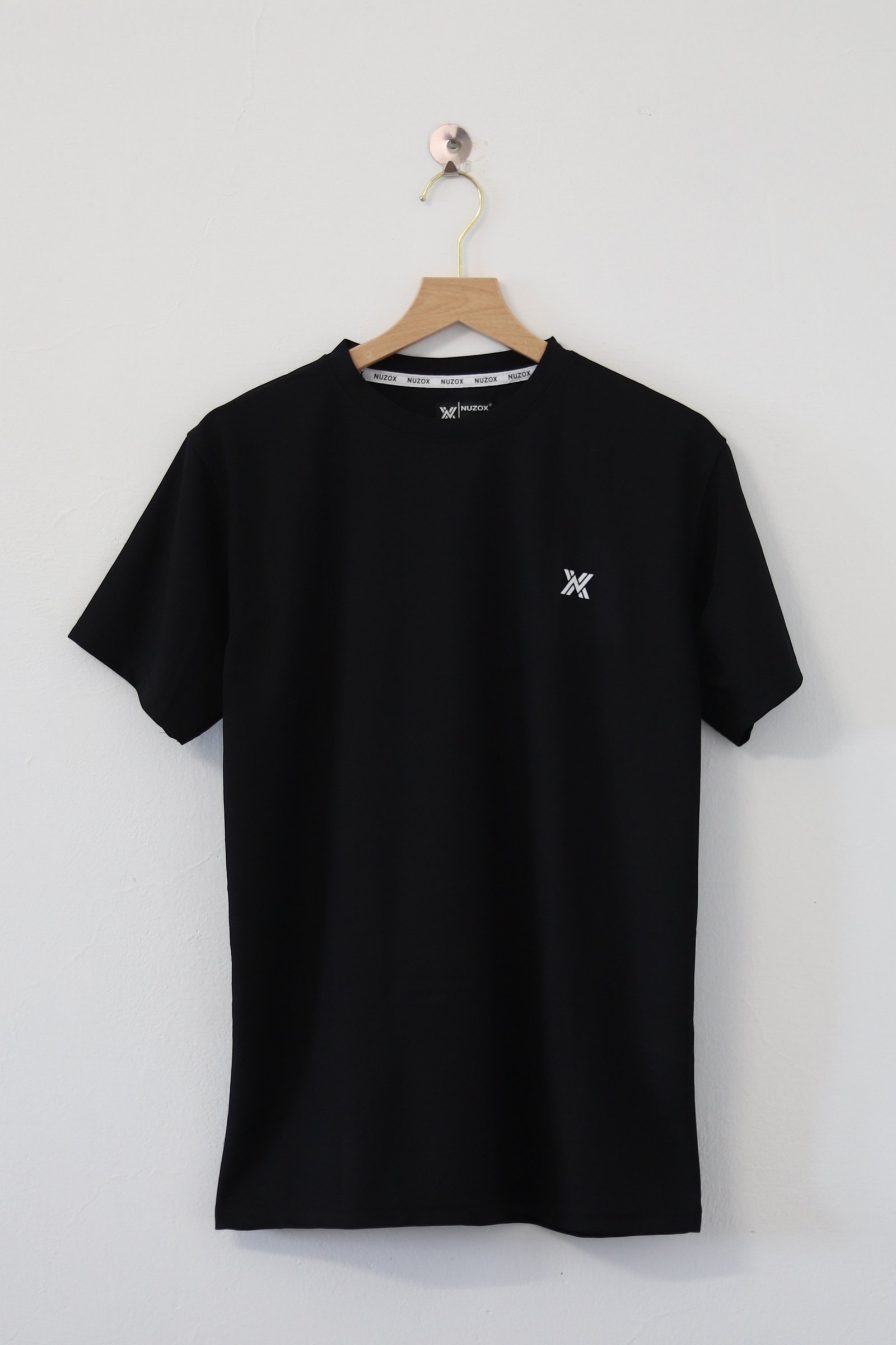 Plain Half Hand T-Shirt Lycra( Black)