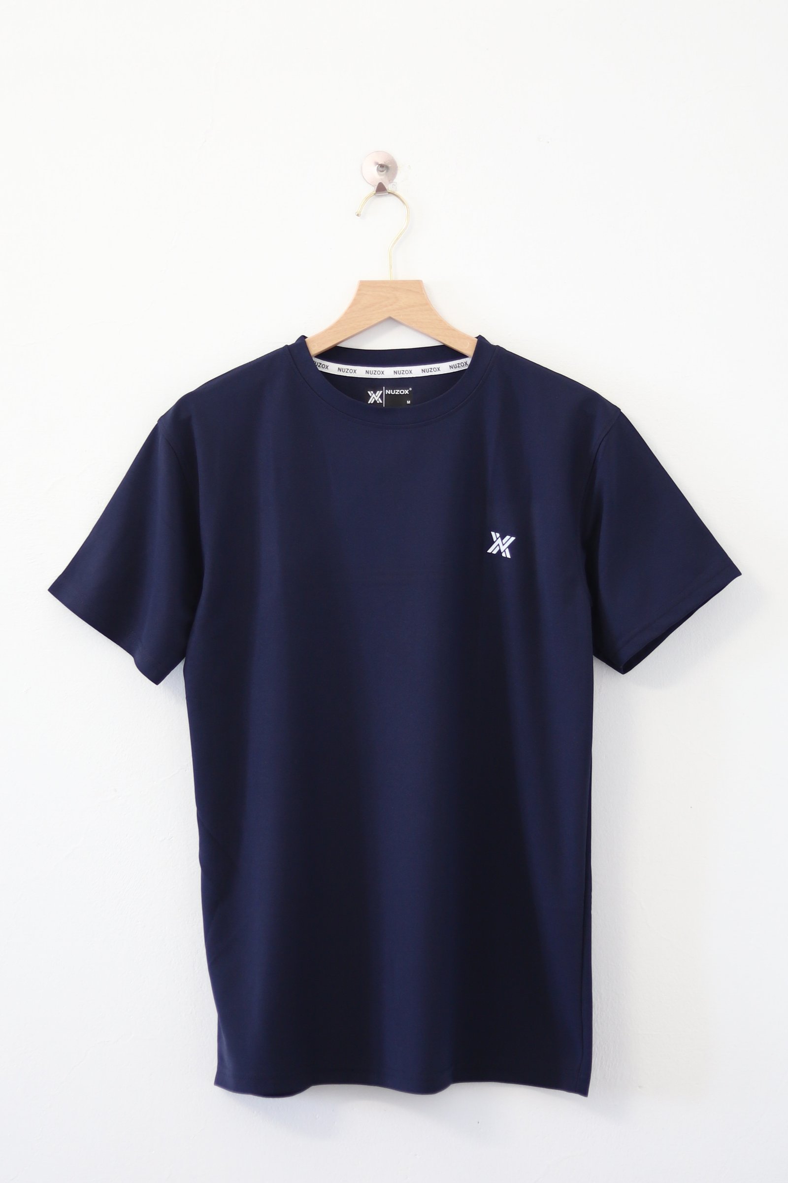 Plain Half Hand T-Shirt Lycra( Navy Blue)