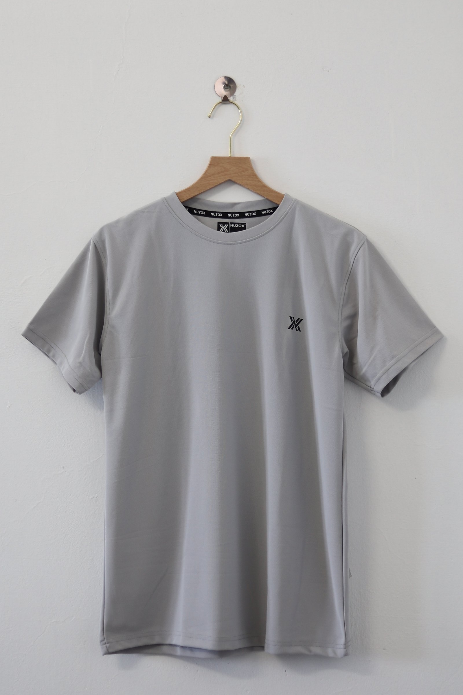 Plain Half Hand T-Shirt Lycra( Lite Grey)