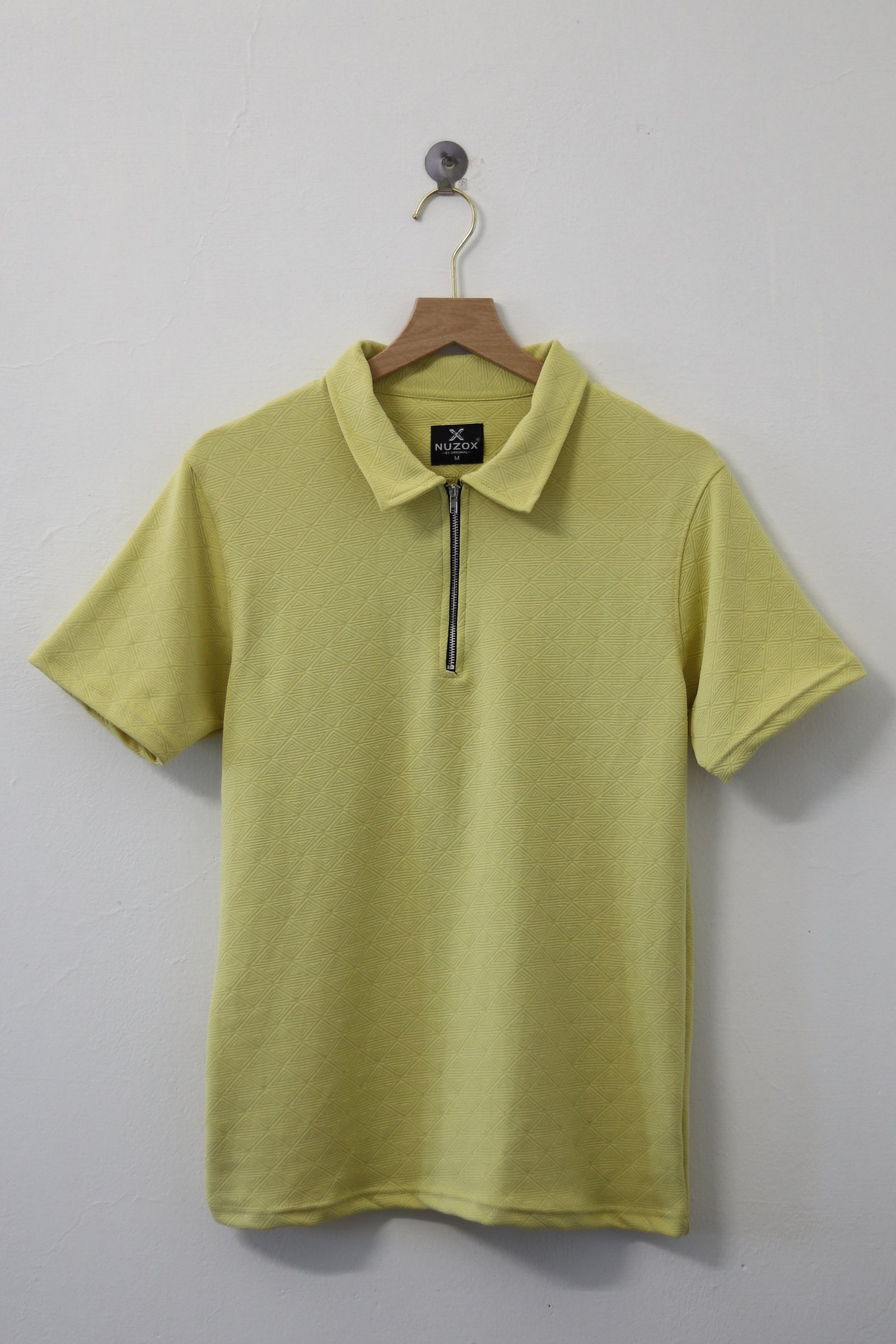 Zipper Polo T-Shirt  Designer Fabric Polycotton