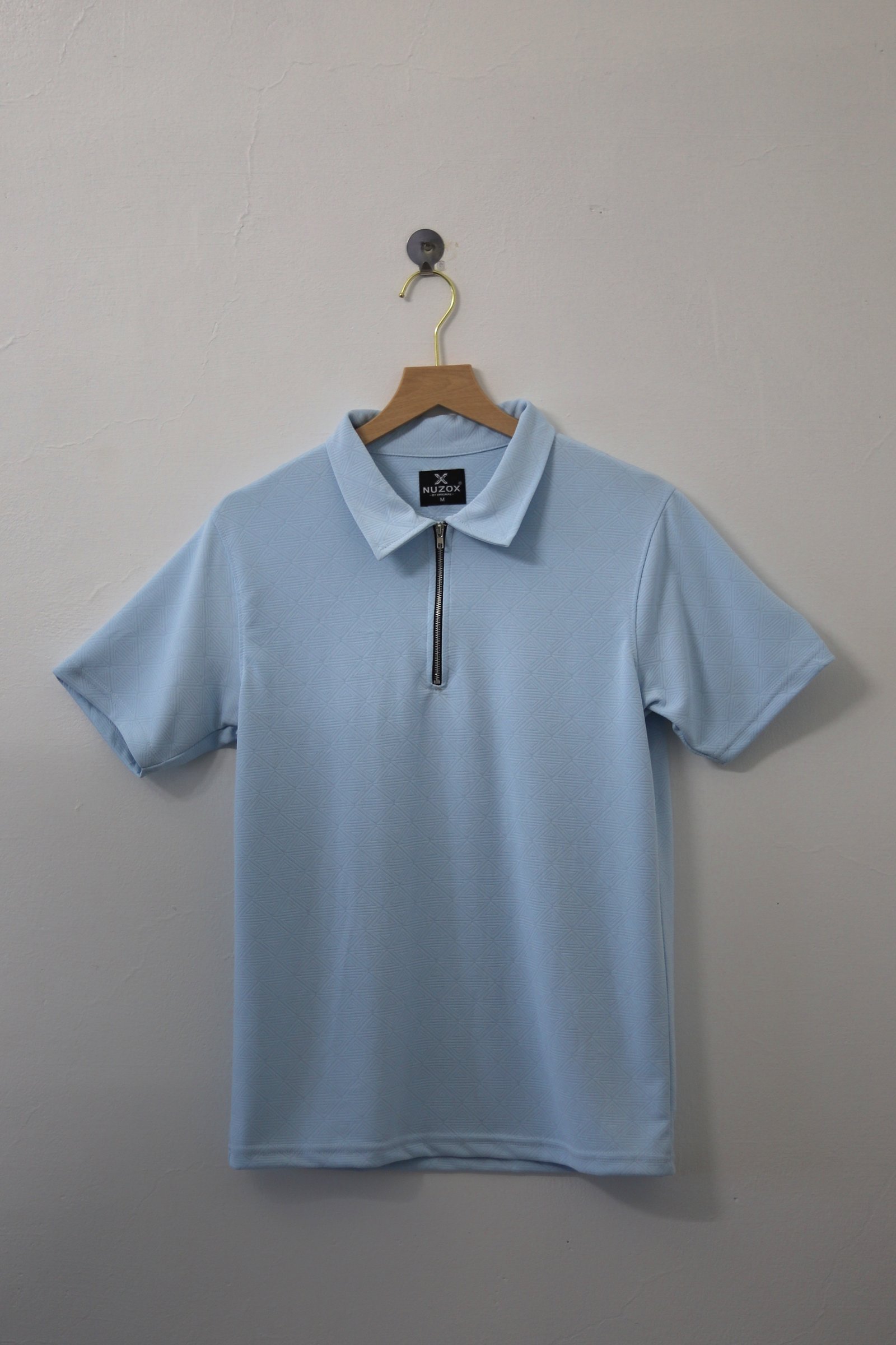 Zipper Polo T-Shirt  Designer Fabric Polycotton