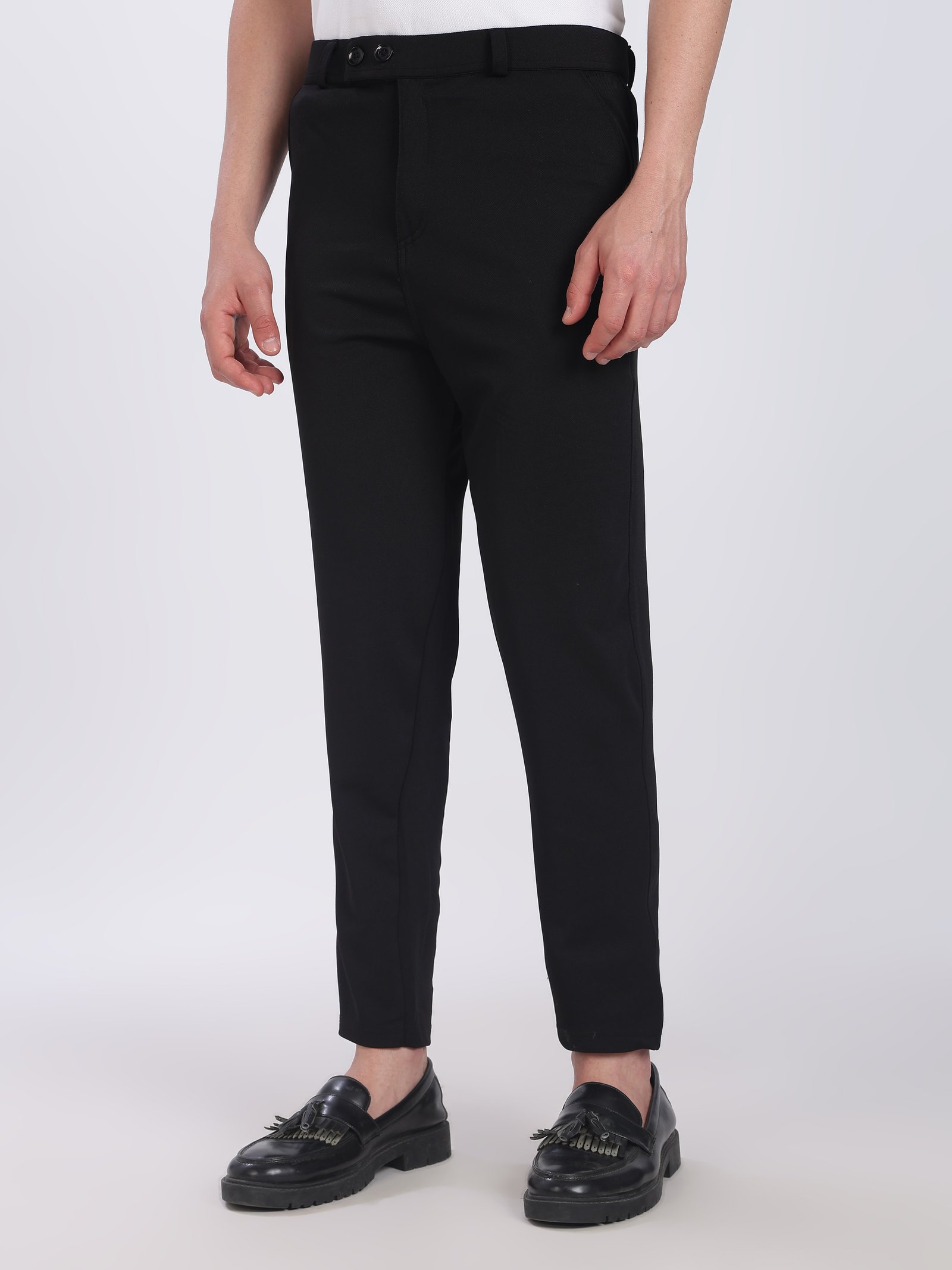 Lycra Formal Pant for Men (Black)