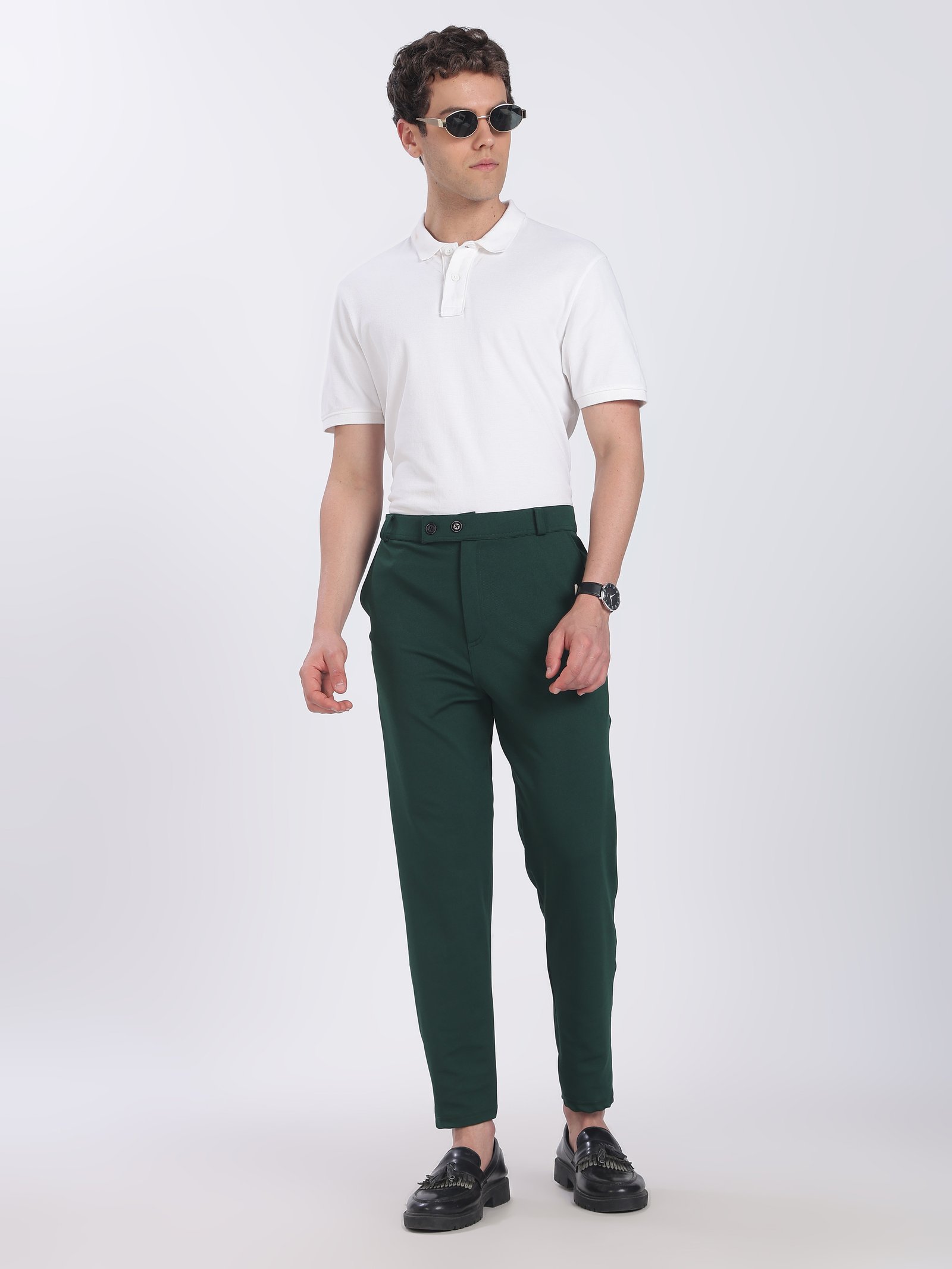 Lycra Formal Pant for Men(Green)