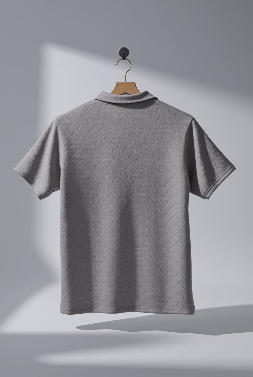 Zipper Polo T-Shirt  Designer Fabric Polycotton