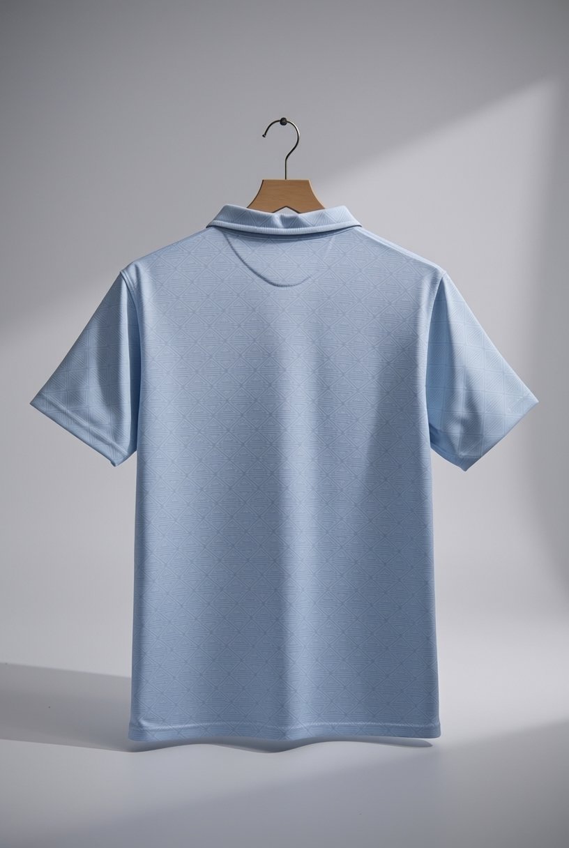 Zipper Polo T-Shirt  Designer Fabric Polycotton