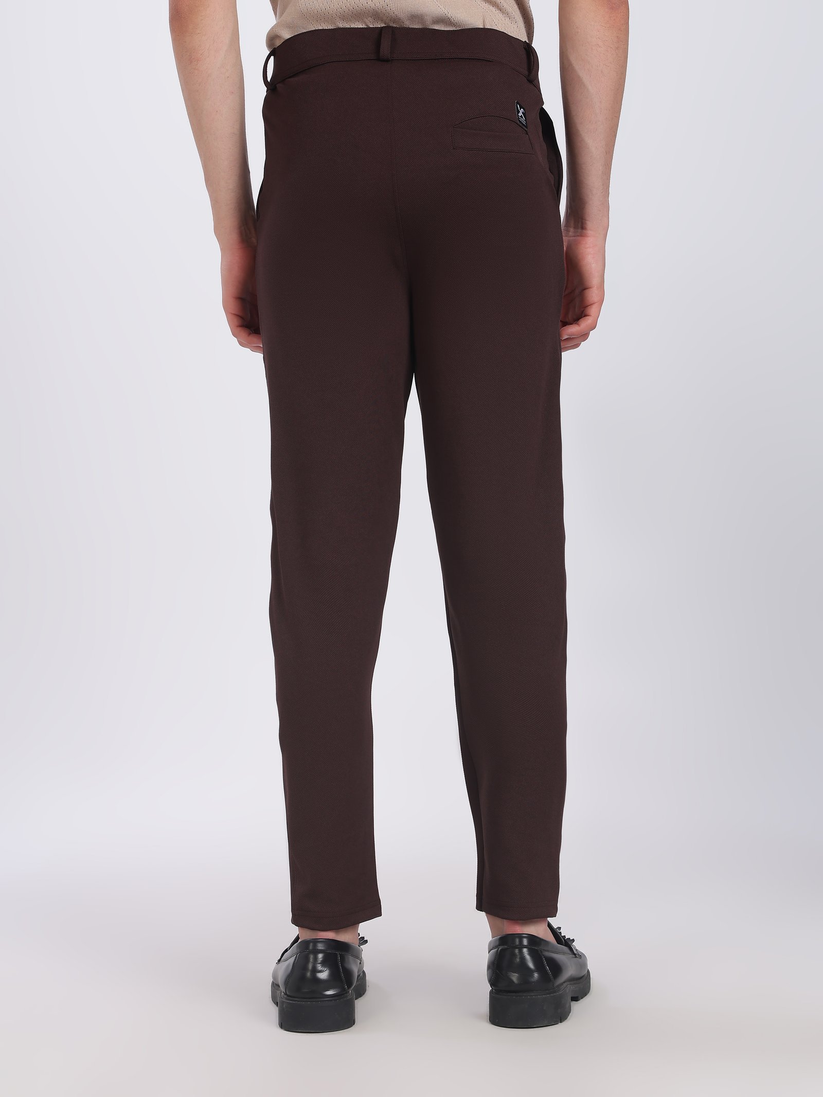 Lycra Formal Pant for Men (Choco Brown)