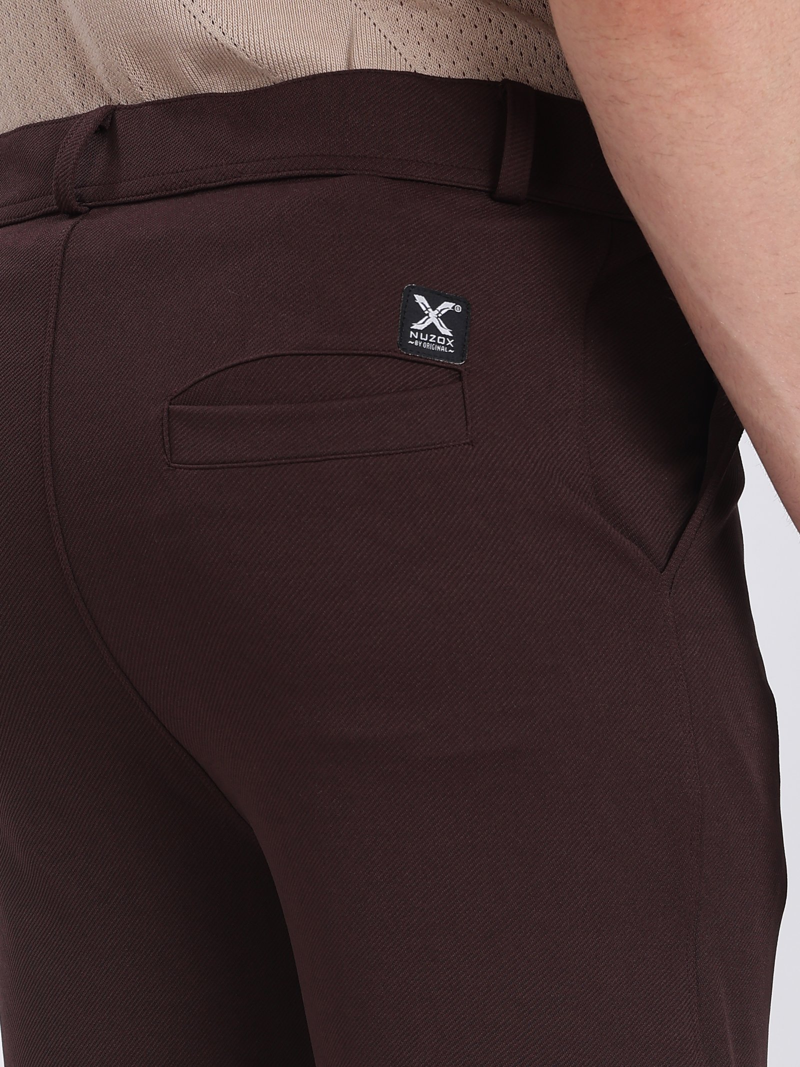 Lycra Formal Pant for Men (Choco Brown)