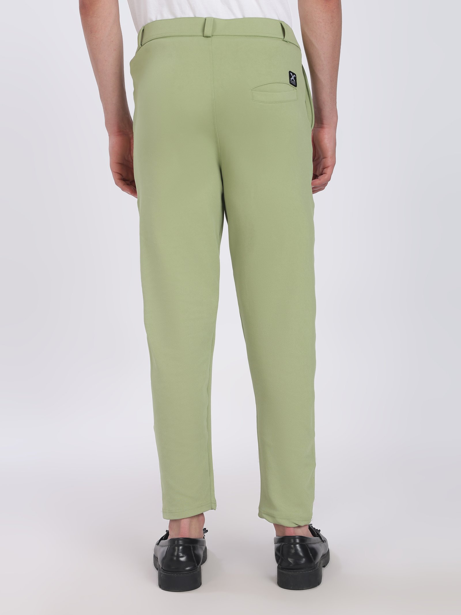 Lycra Formal Pant for Men (Pista green)