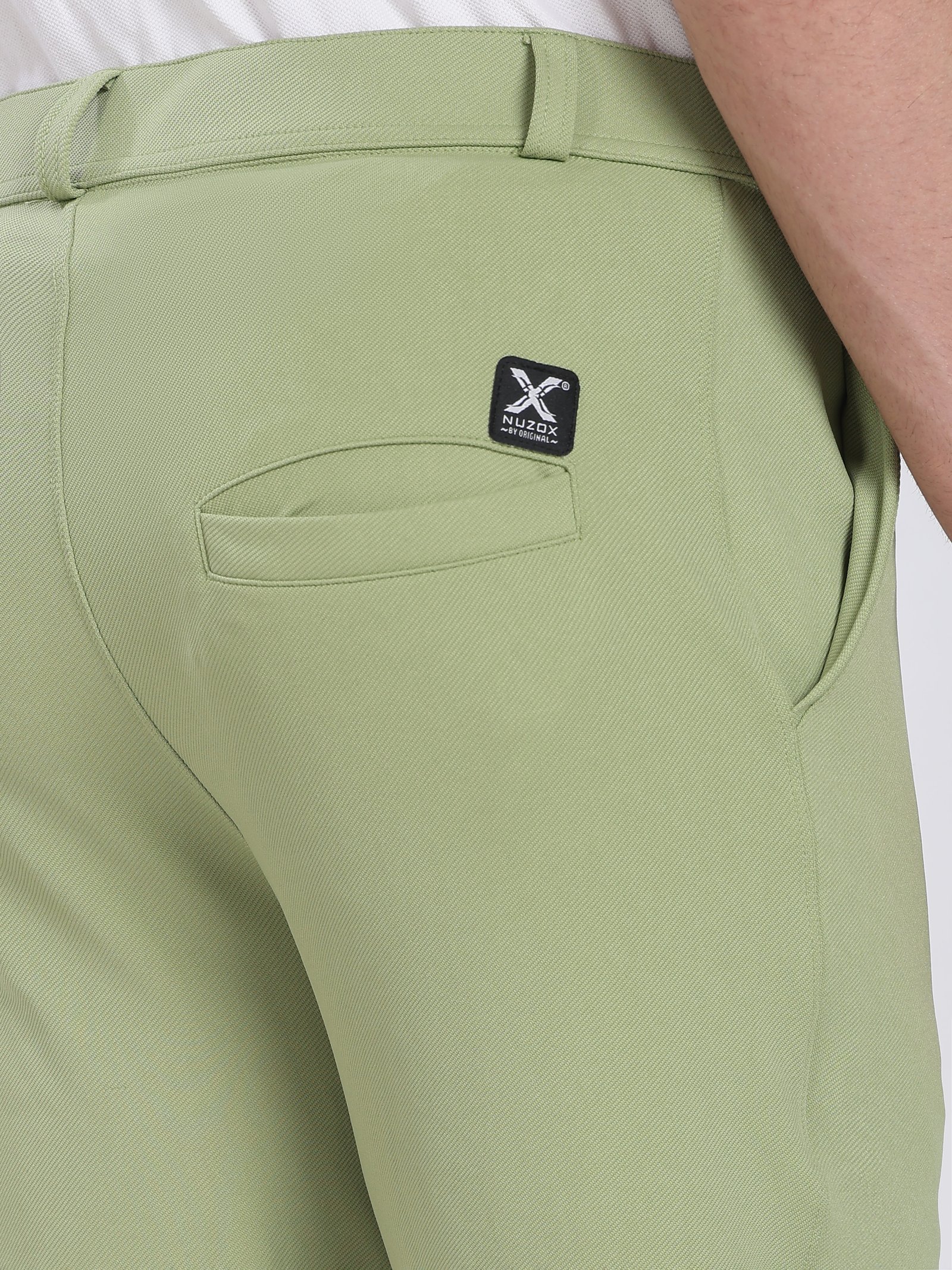 Lycra Formal Pant for Men (Pista green)