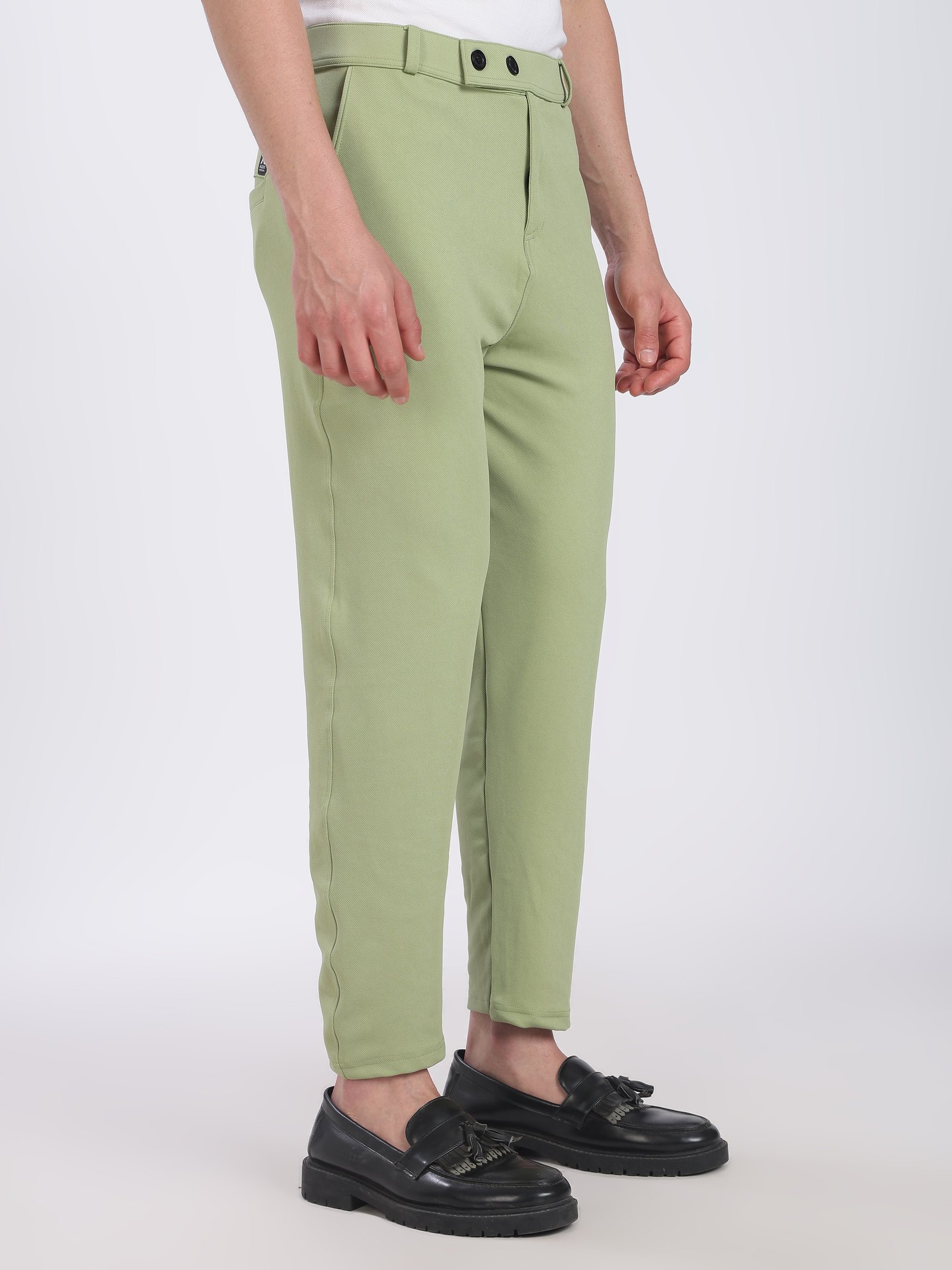 Lycra Formal Pant for Men (Pista green)