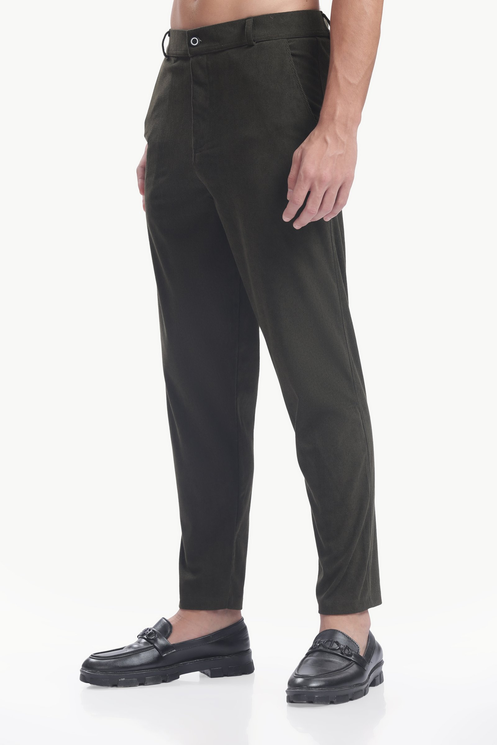 Corduroy Formal Phant(Olive Green)