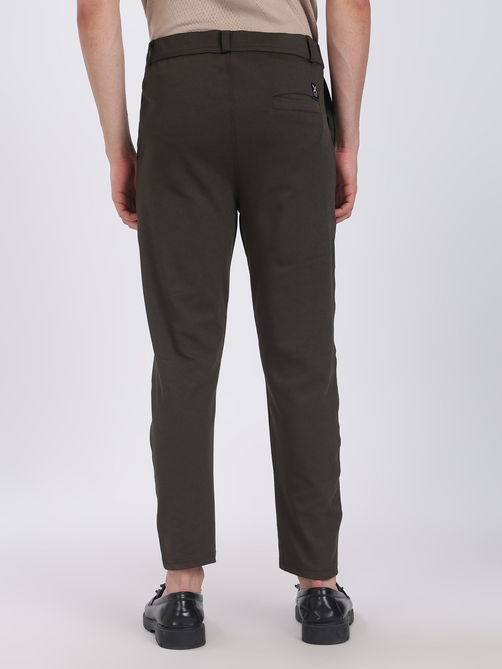 Lycra Formal Pant for Men(Olive Green)